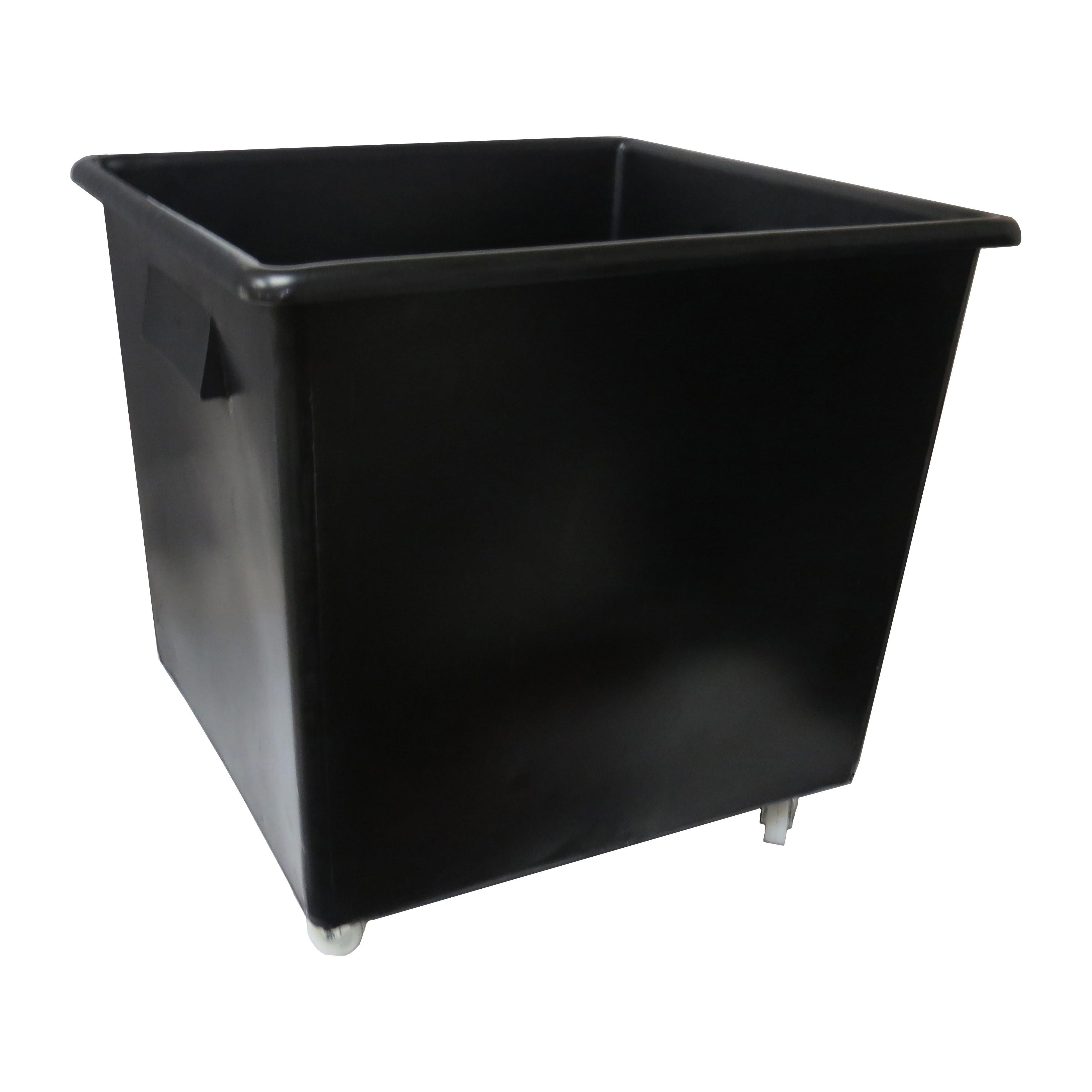 185L Black Bottle Skip With Castors