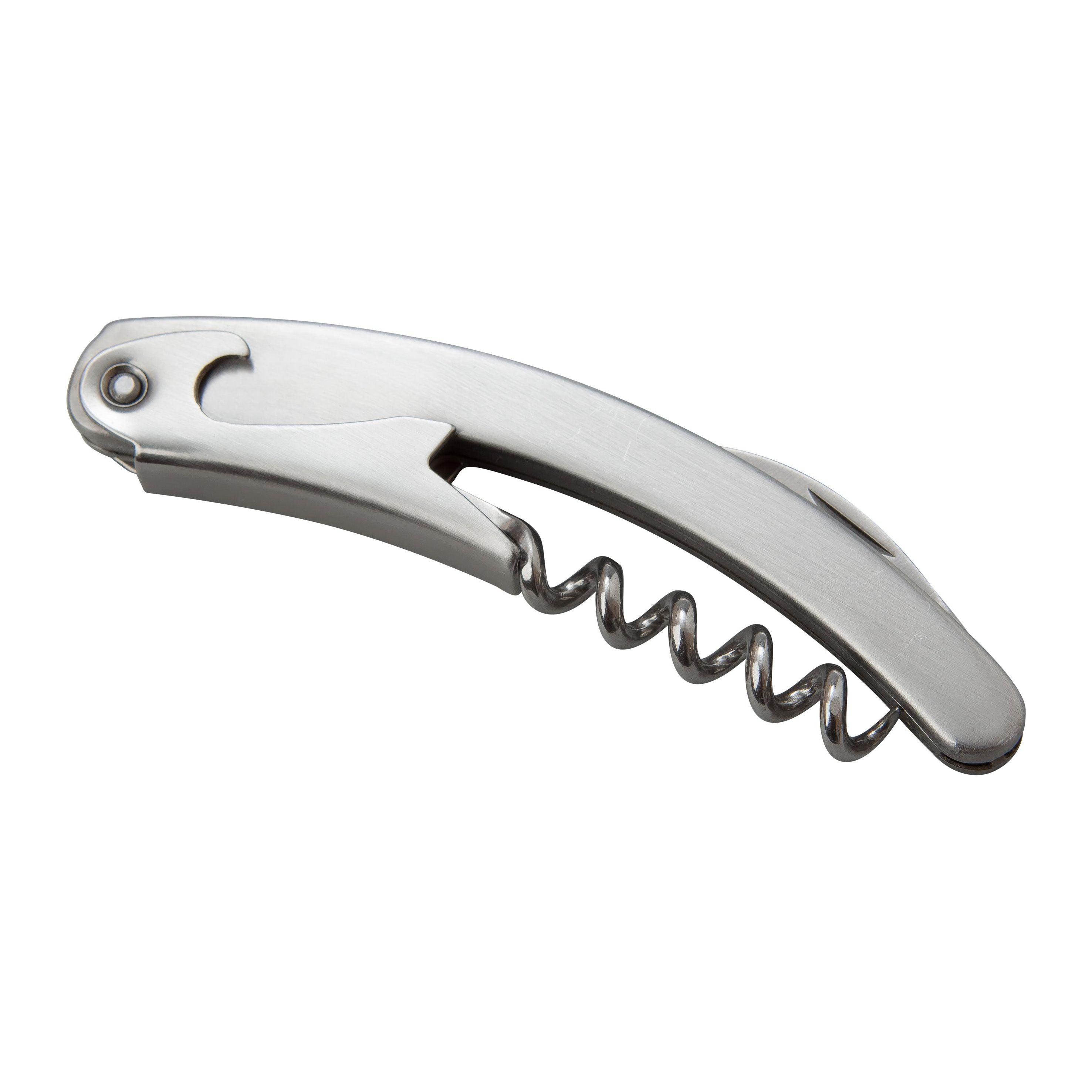 Sleek Stainless Steel Waiter's Friend Bottle Opener