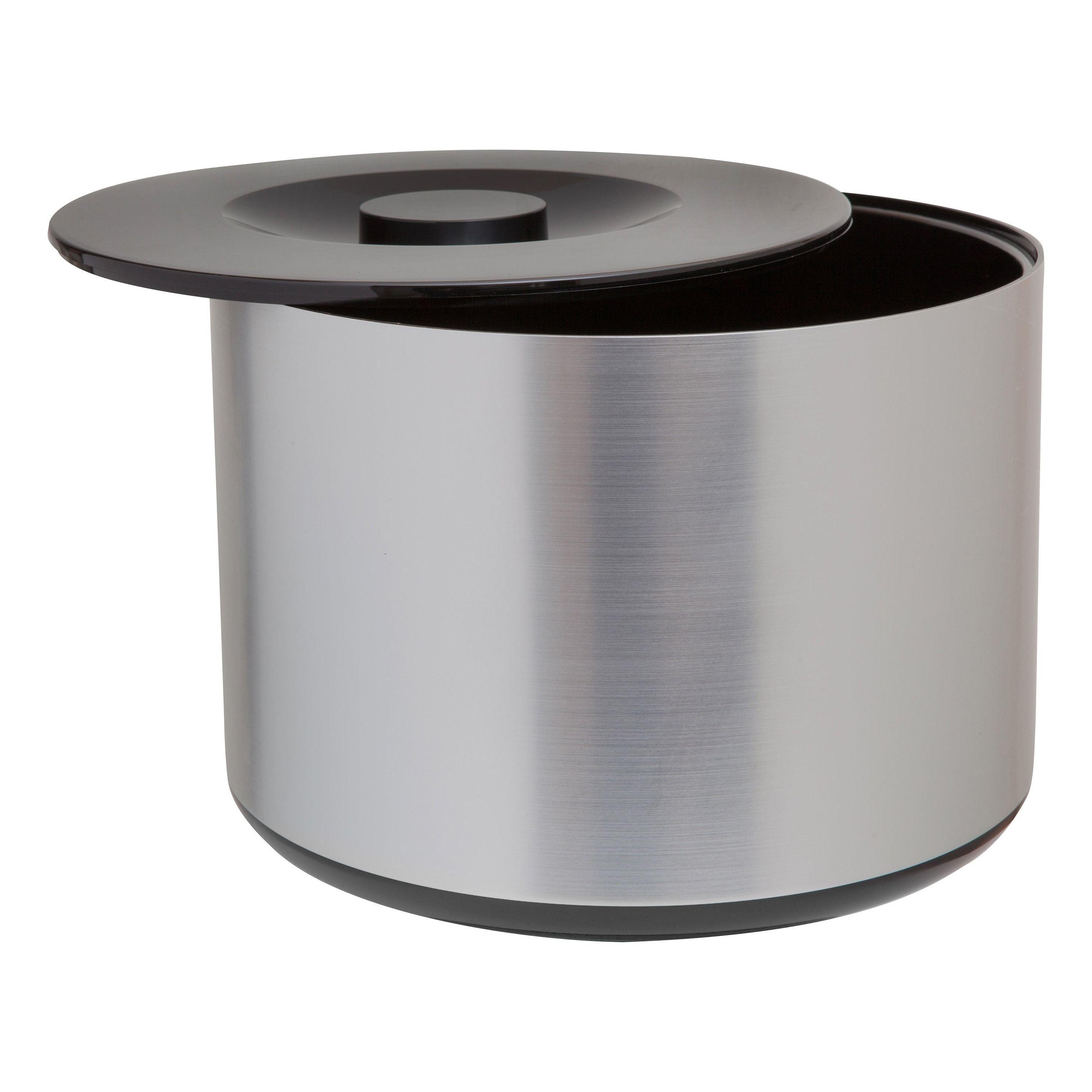 Sleek Brushed Aluminium Effect 10 Litre Ice Bucket