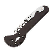 Sleek Black Bottle Opener Corkscrew With Foil Cutter