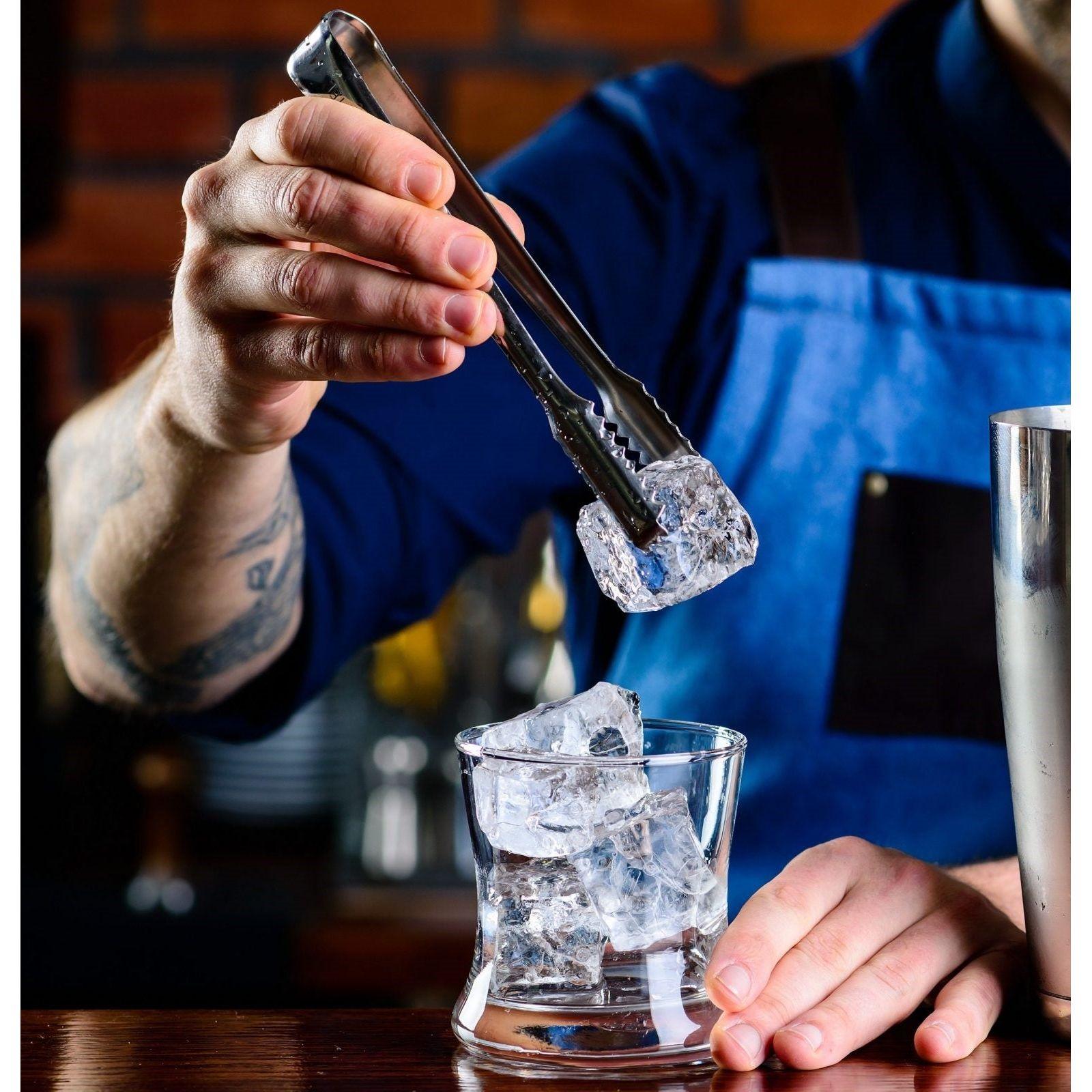 Premium Stainless Steel Ice Tongs - 7 Inch