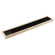 Premium Deluxe Black Rubber Bar Mat With Wooden Frame 24" x 4"