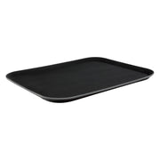 Sturdy 14" x 18" Black Non Slip Serving Tray