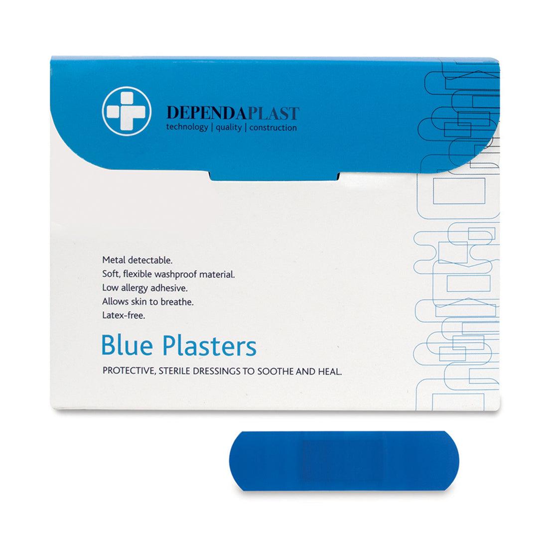 Blue Detectable Plasters 7.5 x 2.5cm Pack of 100