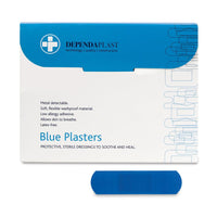 Blue Detectable Plasters 7.5 x 2.5cm Pack of 100