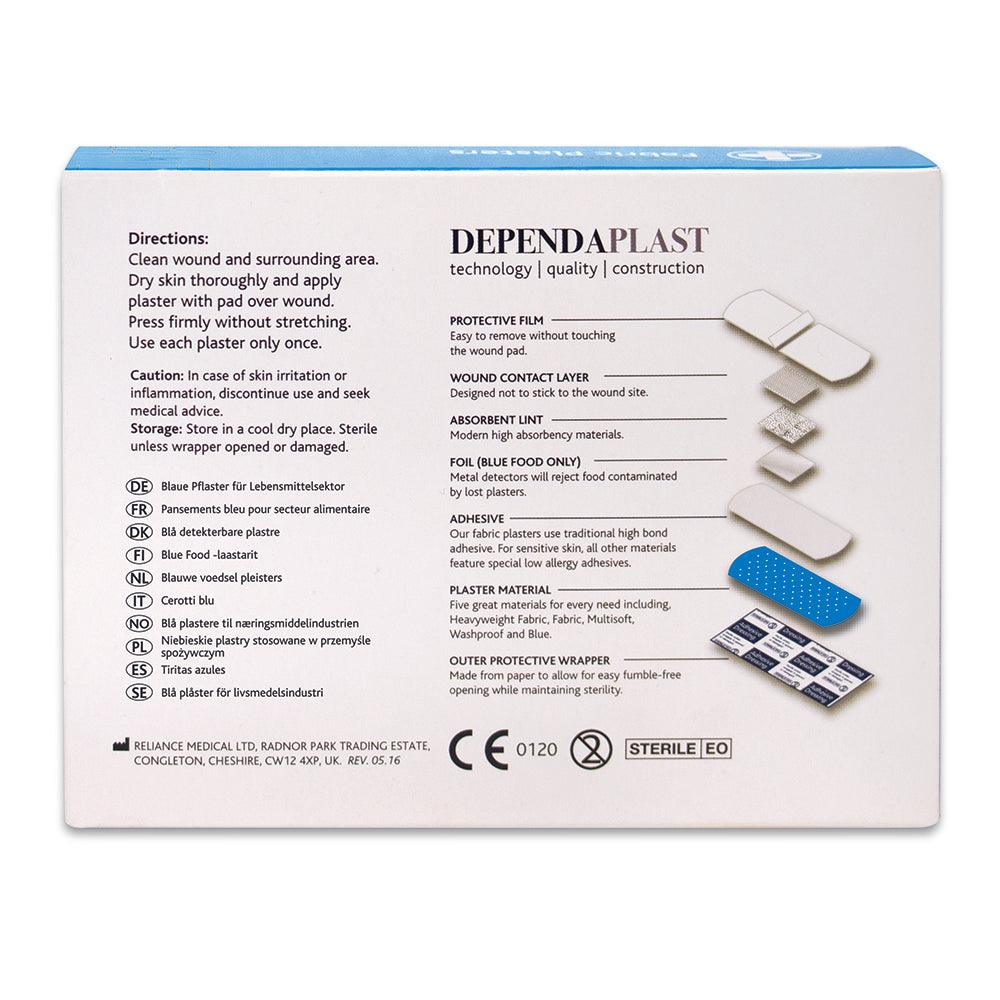 Blue Detectable Plasters 7.5 x 2.5cm Pack of 100