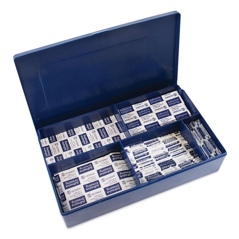 Blue Detectable Plasters - Pack of 100 Assorted Sizes