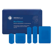 Blue Detectable Plasters - Pack of 100 Assorted Sizes