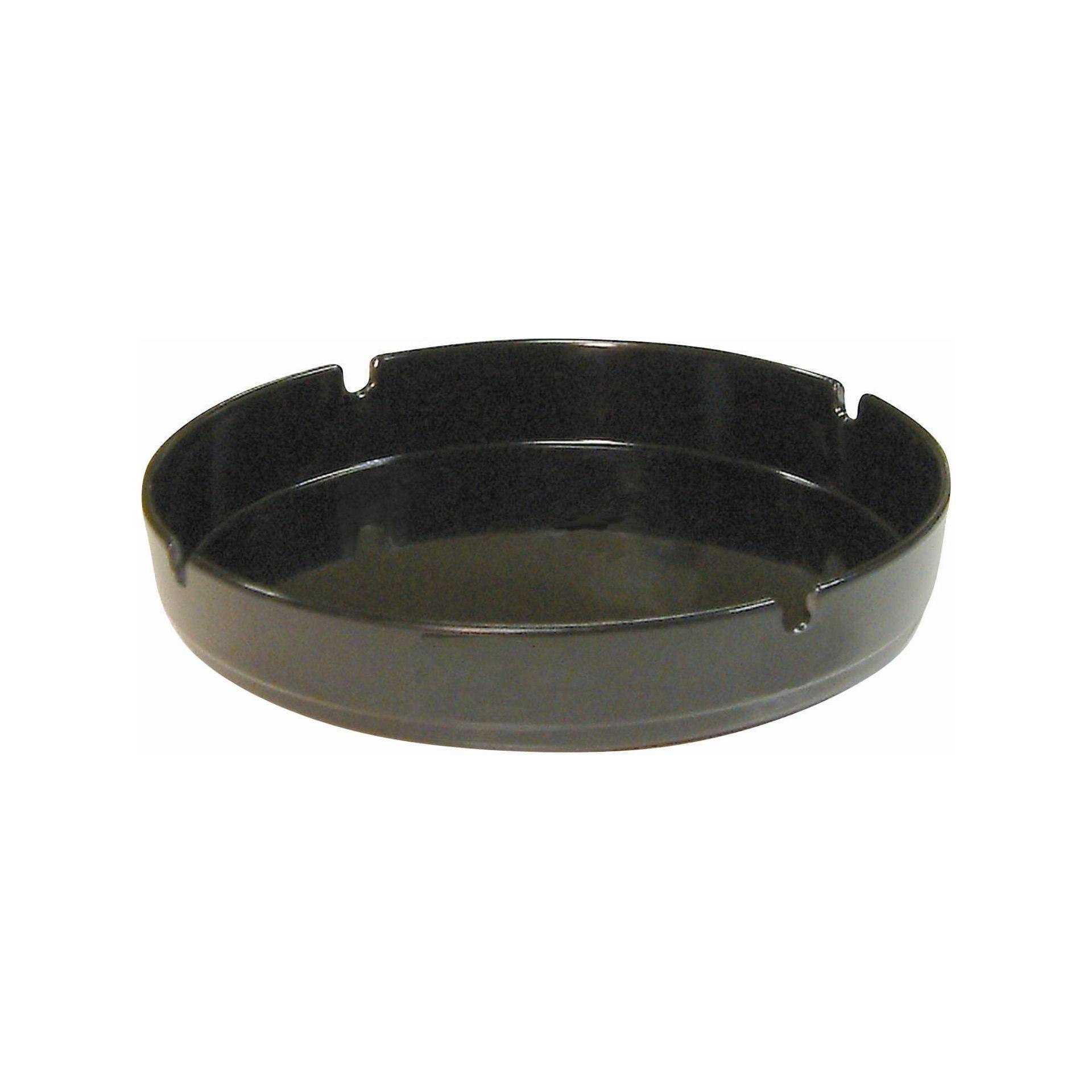 Eclipse Black Melamine 7" Ashtrays - Pack of 10