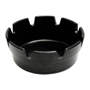 4 Inch Black Bakelite Crown Style Ashtray - Pack of 10