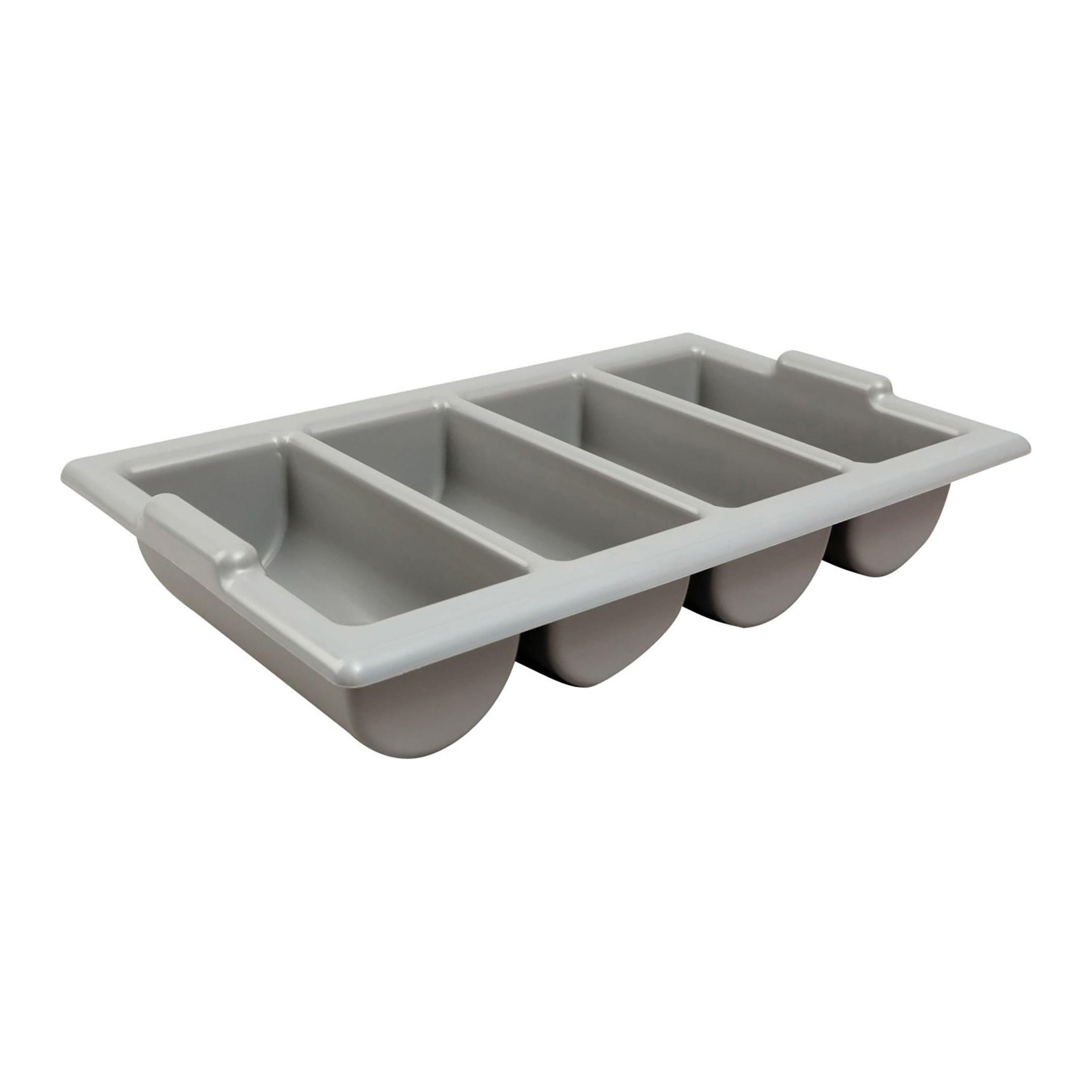 Grey Cutlery Tray Box Plastic 13 Inch x 21 Inch