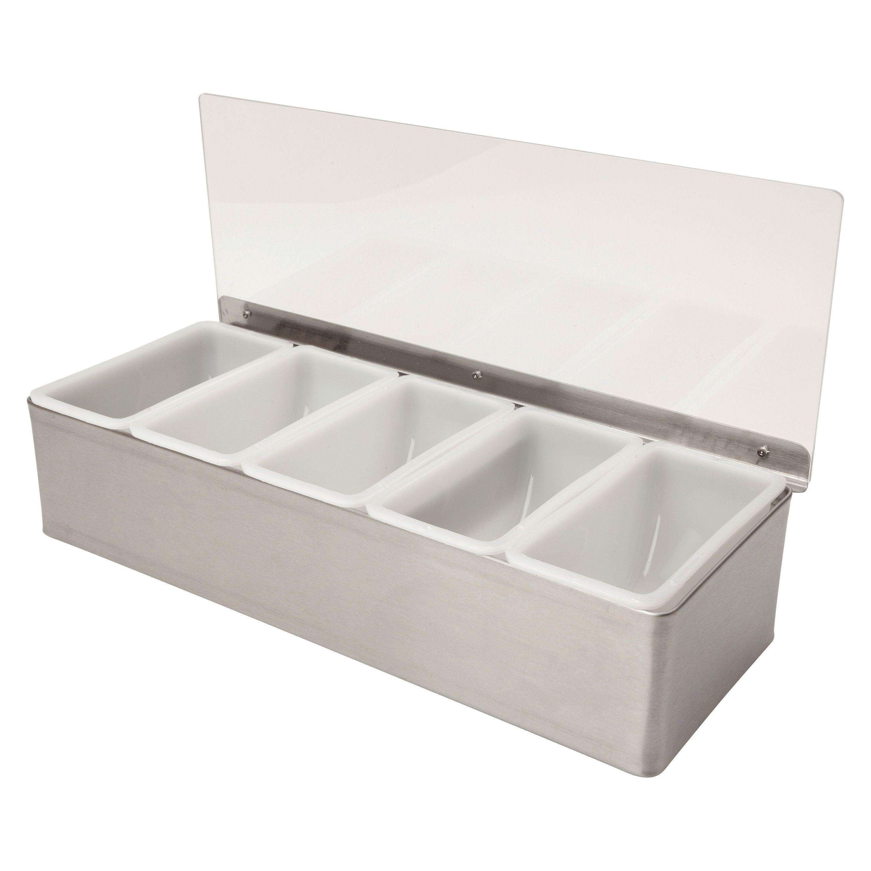 GenWare 5 Part Stainless Steel Condiment Holder