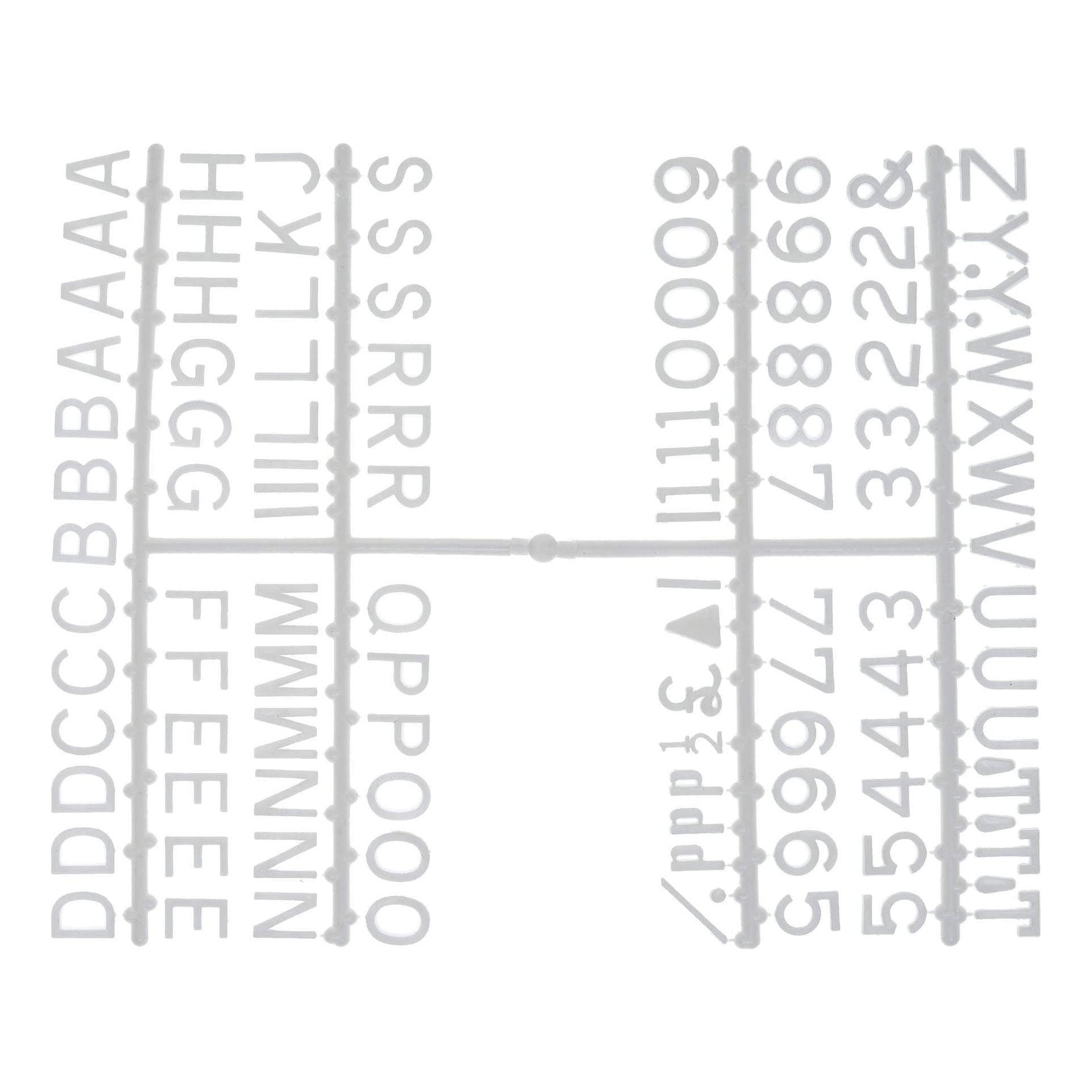 White 1/2 Inch Letter Set for Peg Boards