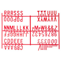Vivid Red 3/4 Inch Letter Set for Peg Boards