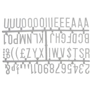 White 1 1/4 Inch Letter Set for Peg Boards