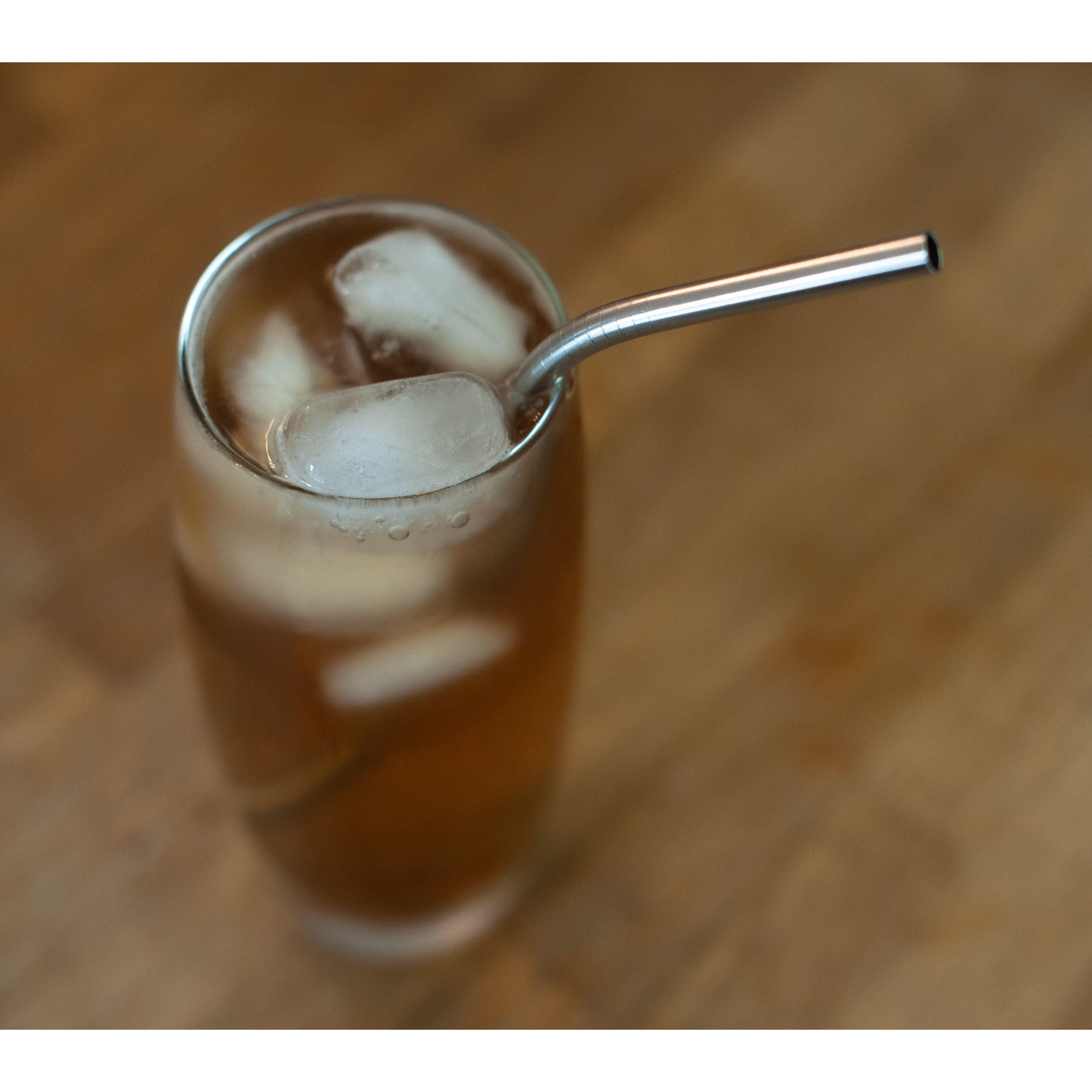 8.5 Inch Stainless Steel Curved Metal Straws