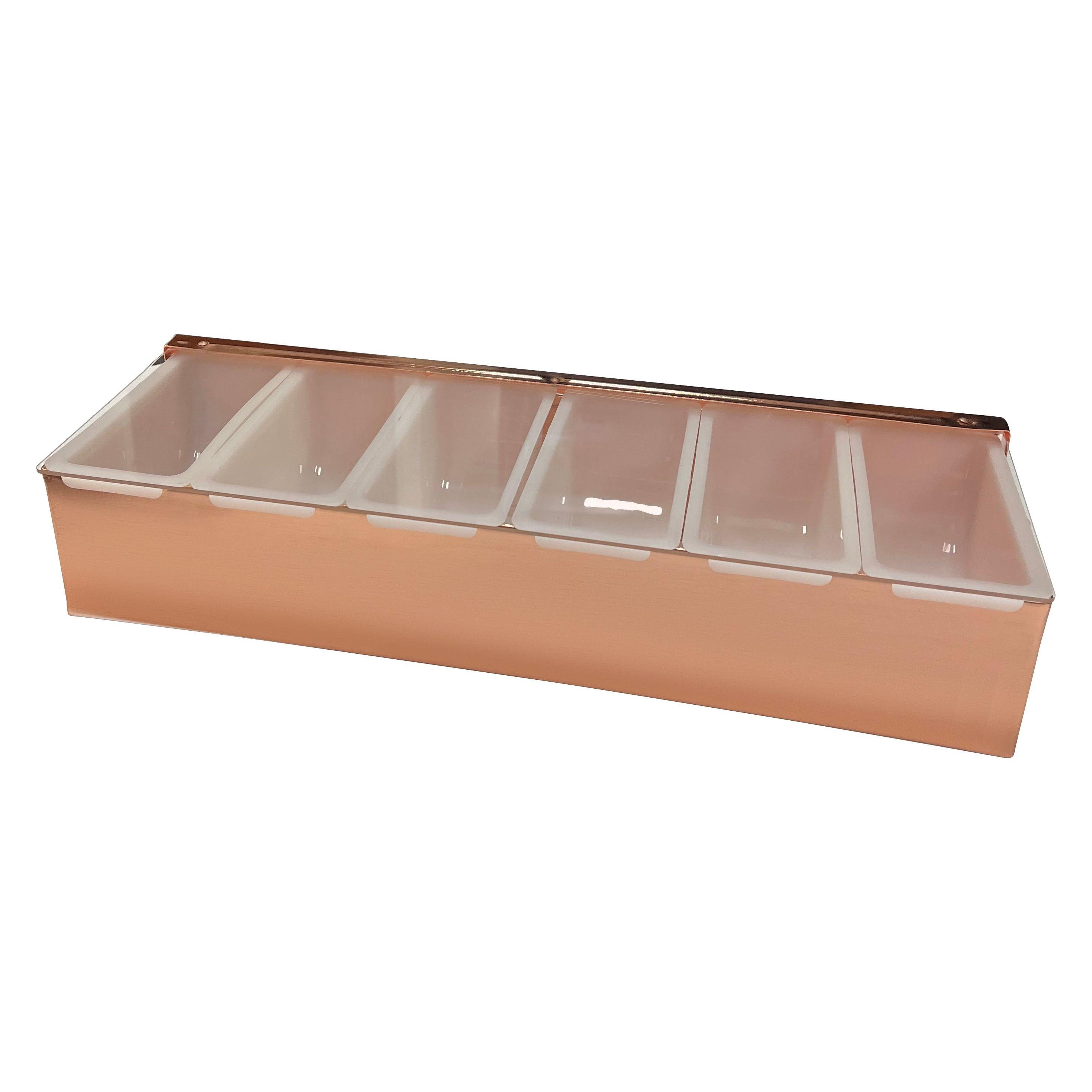 Copper Plated 6 Part Stainless Steel Condiment Holder