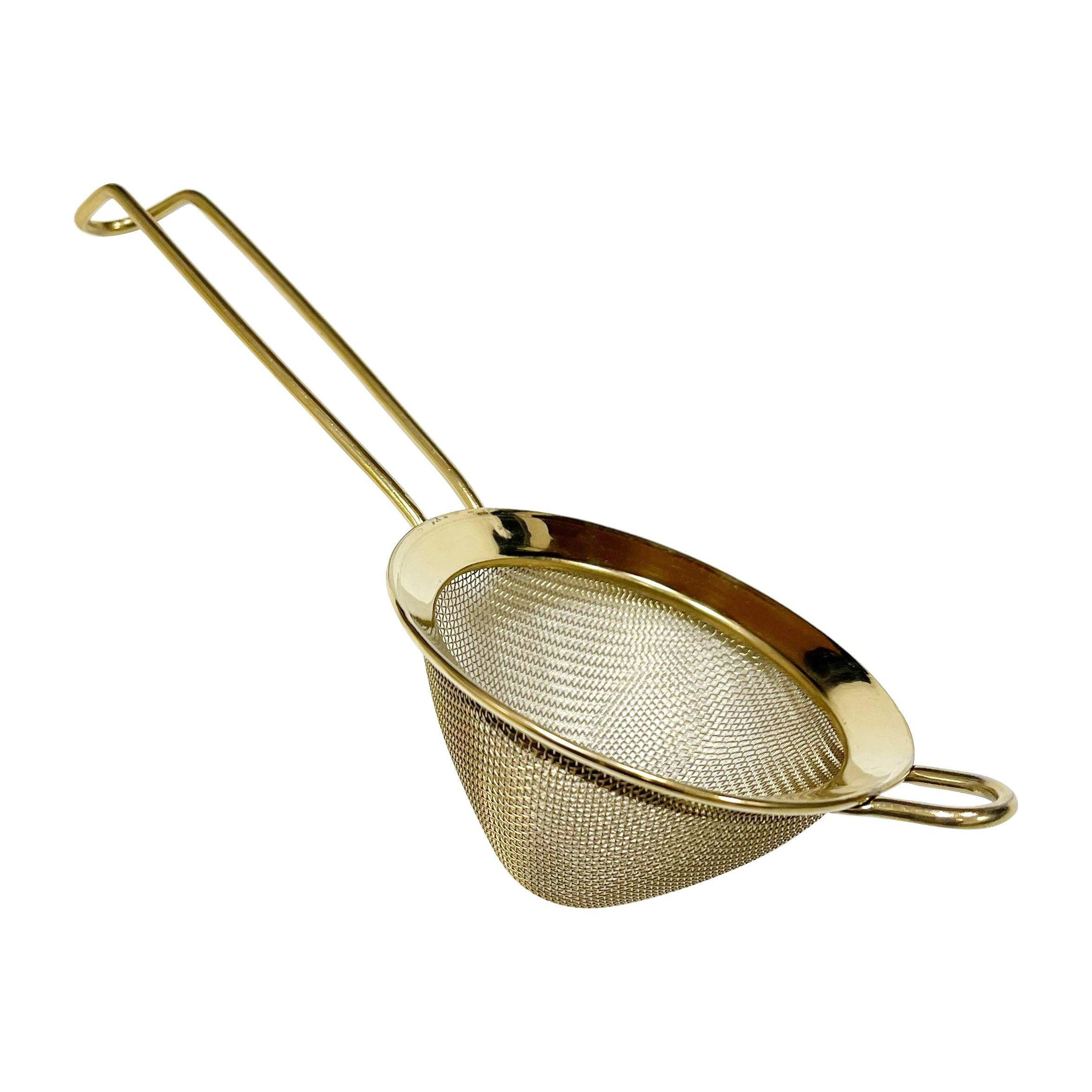 Gold Plated Fine Mesh Strainer