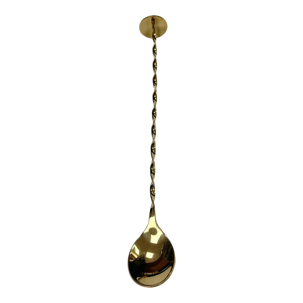 Gold Plated Cocktail Spoon With Masher