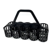 10-Pocket Black Glass & Bottle Carrier