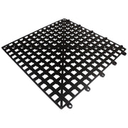 Modern Black Interlocking Bar Shelf Tile 13" x 13"