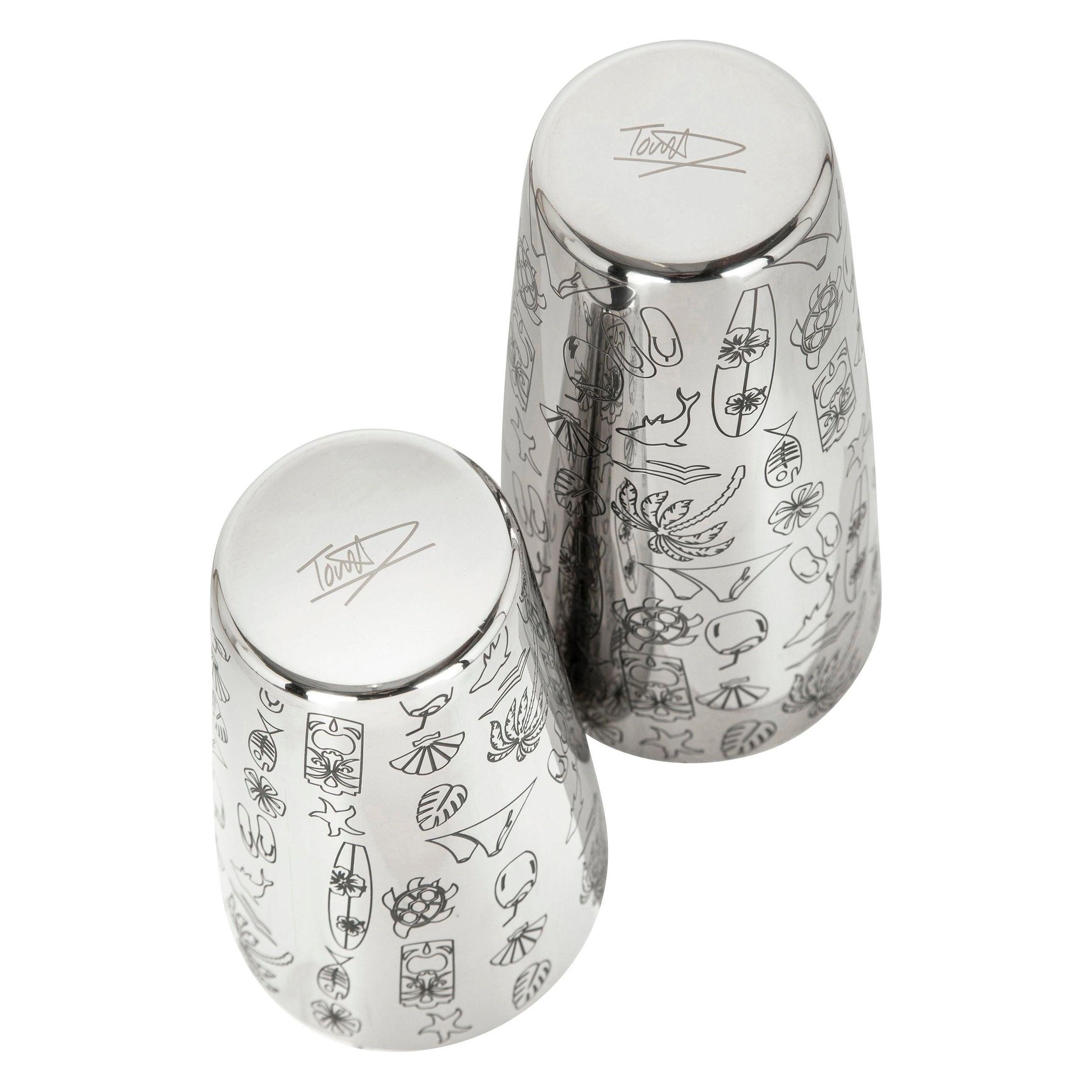 Tiki Engraved Cocktail Shaker Set
