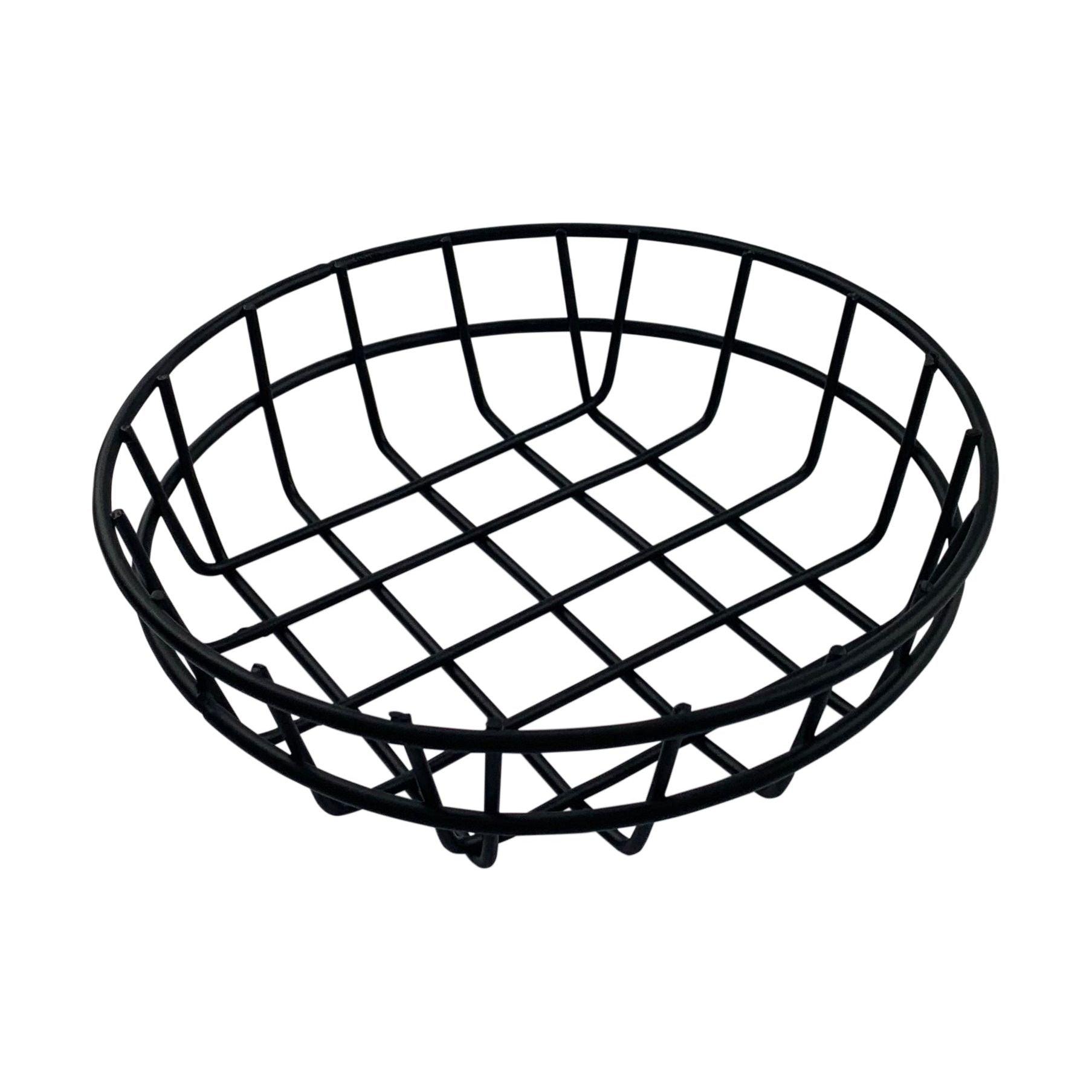 8" Round Black Bread Basket
