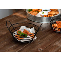 8″ Round Bread Basket With Handles