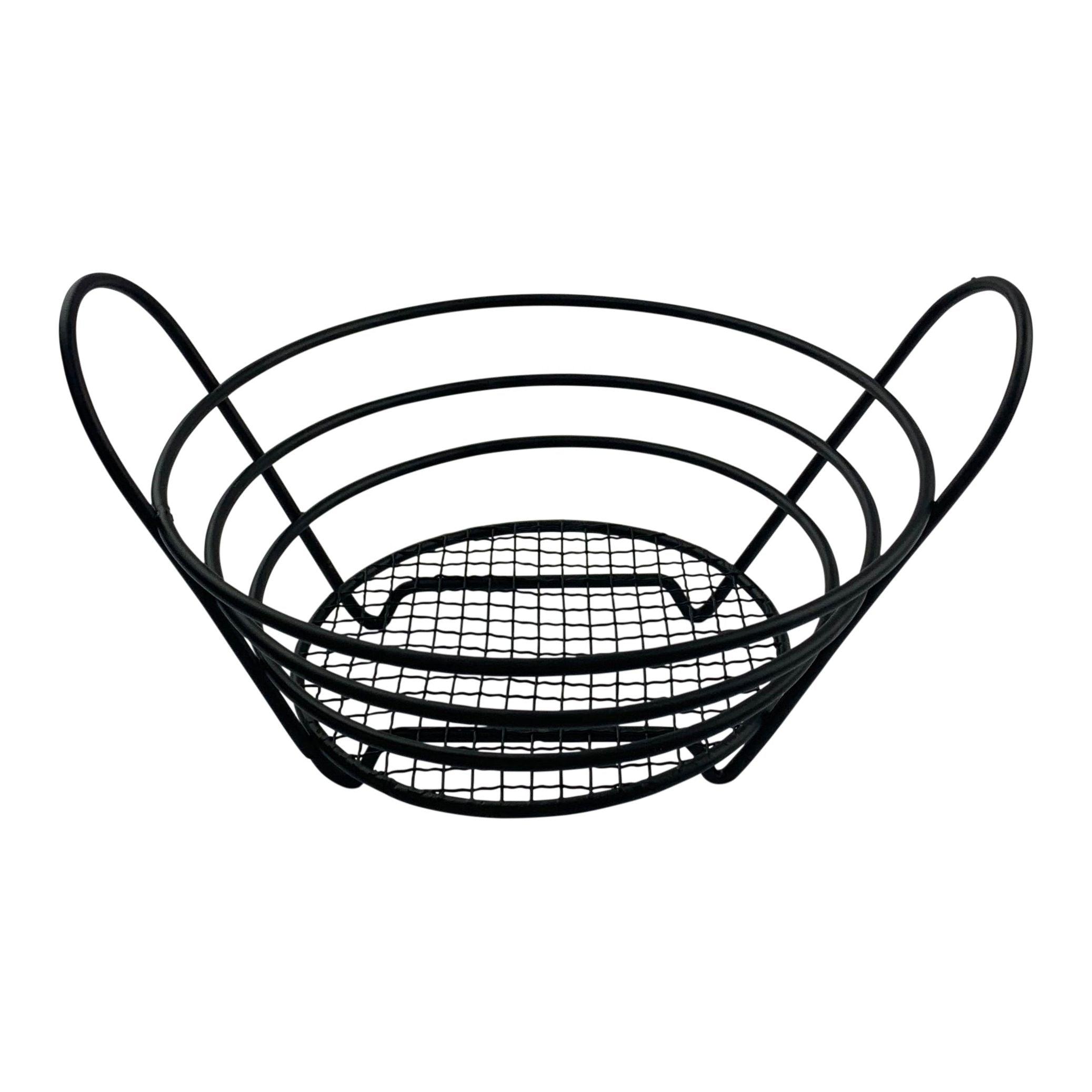 8″ Round Bread Basket With Handles