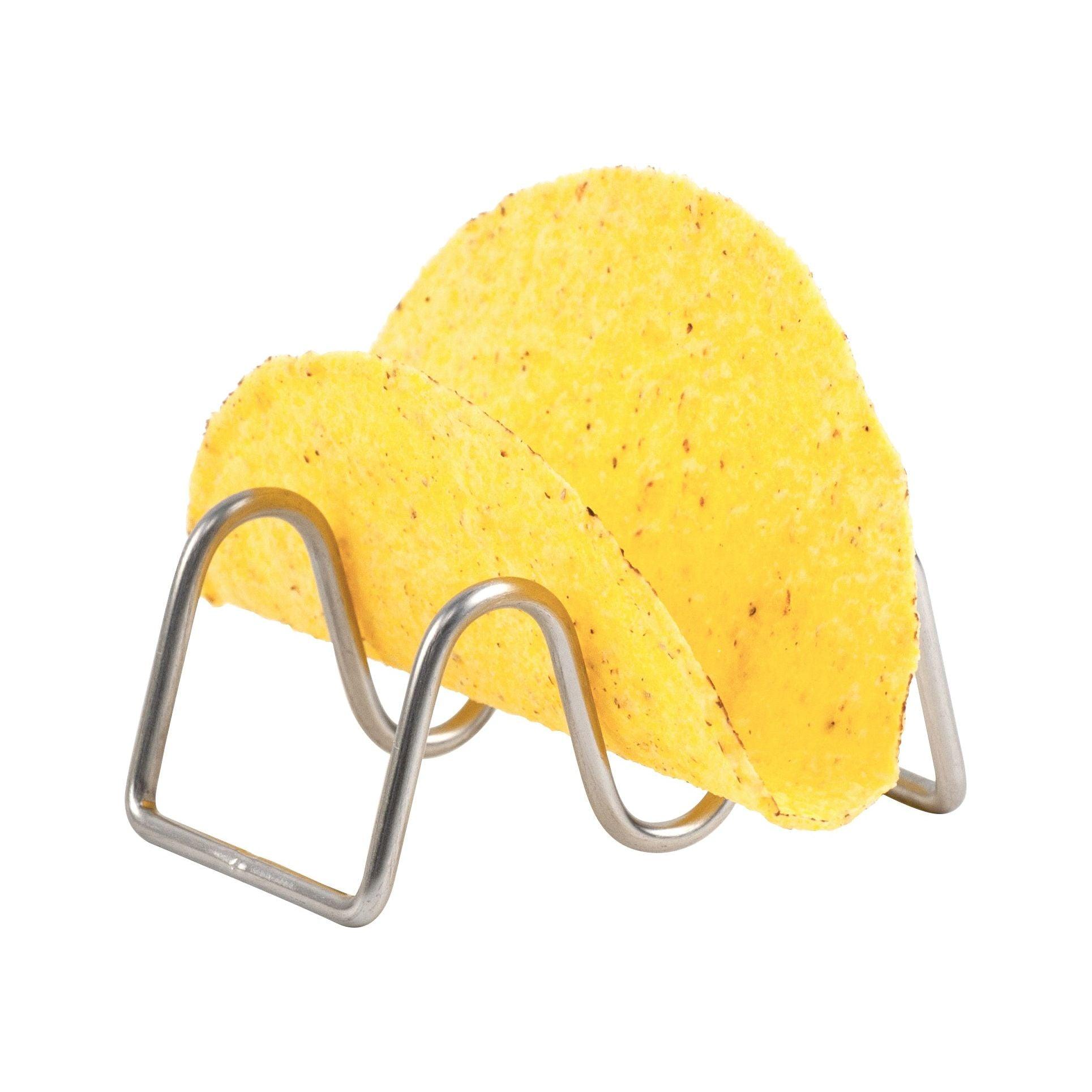 Sleek Stainless Steel Taco Holder for 1-2 Tacos