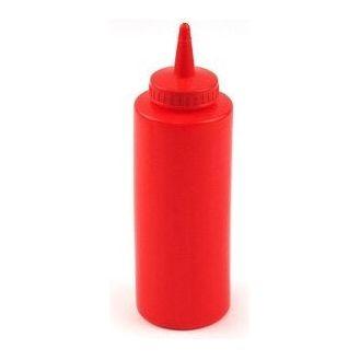12oz Red Squeeze Sauce Bottles