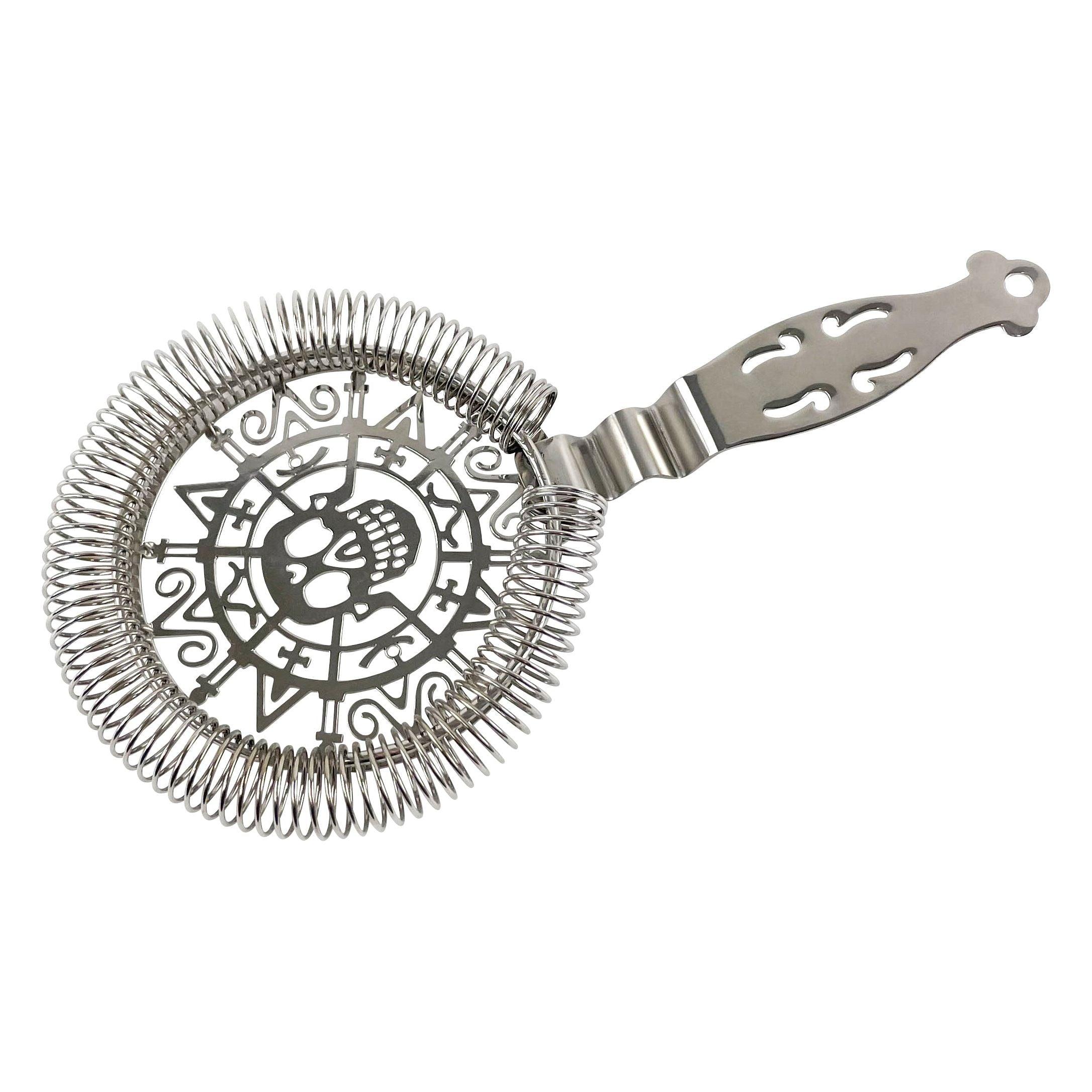 Gothic Stainless Steel Skull Cocktail Strainer