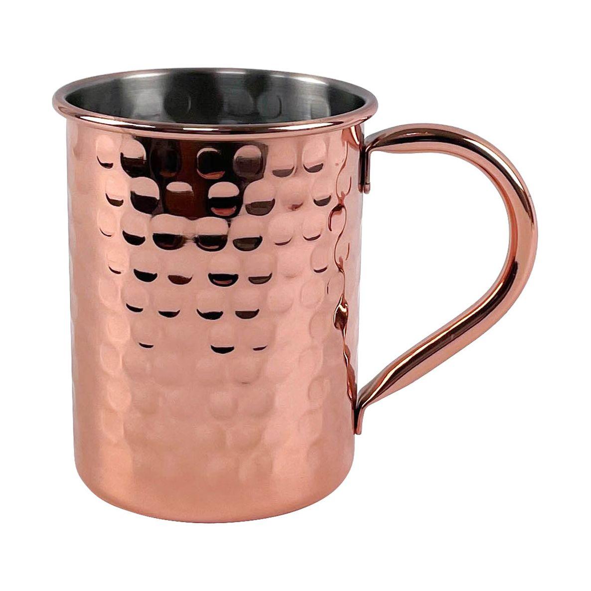 Copper Plated Hammered Mug 400ml