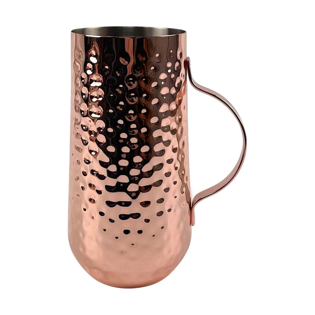 Copper Plated Tall Hammered Mug 450ml
