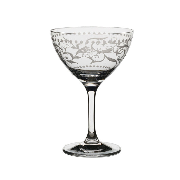 Utopia | Glassware (Crystal) | Vintage Dots Martini/Champagne 14.61cm H 23.6cl | Bespoke77