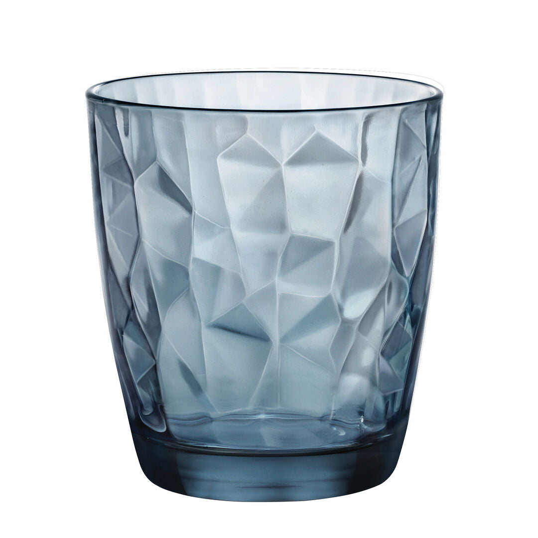 Utopia | Glassware (Soda Lime) | Diamond DOF Ocean Blue 10.16cm H 39cl (4" 13oz) | Bespoke77