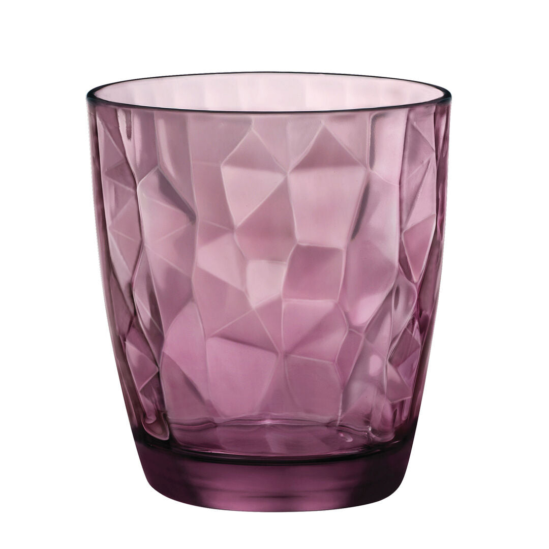 Utopia | Glassware (Soda Lime) | Diamond DOF Rock Purple 10.16cm H 39cl (4" 13oz) | Bespoke77