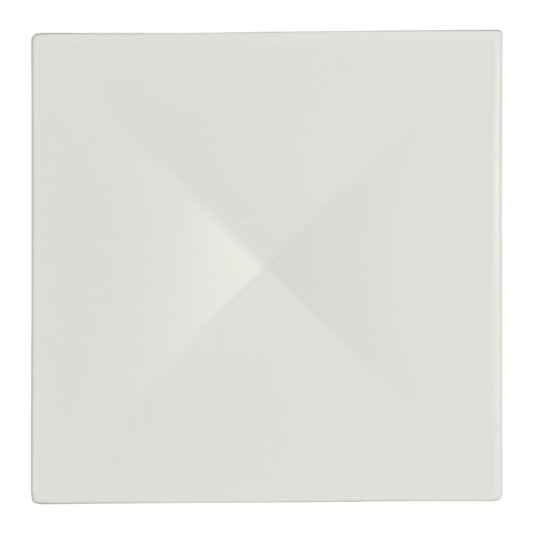 Utopia | Tableware | White Album Square Elevation w/ Indent 16.2 x 16.2 x 1.9cm (6 3/8 x 6 3/8 x 3/4") | Bespoke77