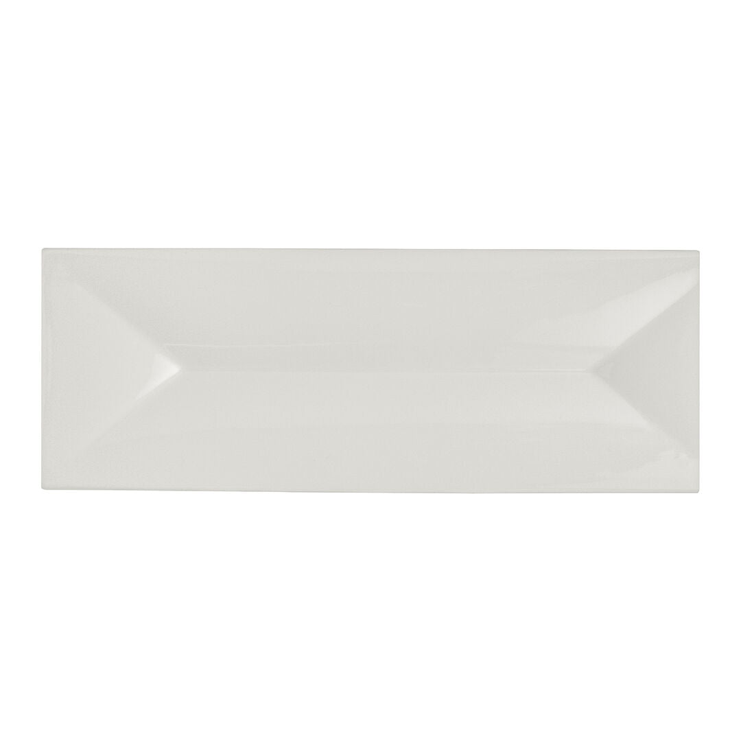 Utopia | Tableware | White Album Rectangular Tray w/ Indent 28.5 x 10cm (11 1/8 x 3 7/8") | Bespoke77