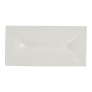 Utopia | Tableware | White Album Rectangular Tray w/ Indent 23.8 x 11.75 x 1.9cm (9 3/8 x 4 5/8 x 3/4") | Bespoke77