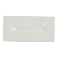 Utopia | Tableware | White Album Rectangular Tray w/ Indent 23.8 x 11.75 x 1.9cm (9 3/8 x 4 5/8 x 3/4") | Bespoke77