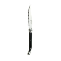 Utopia | Cutlery | Laguiole Black Handle Serrated Steak Knife 1.2mm Blade | Bespoke77