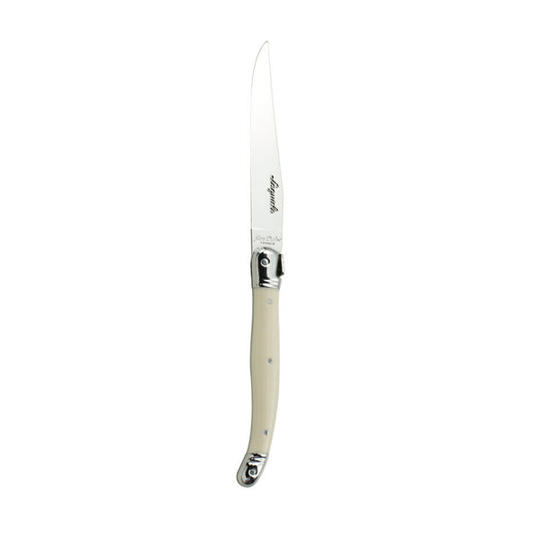 Utopia | Cutlery | Laguiole Ivory Handle Serrated Steak Knife 1.2mm Blade | Bespoke77