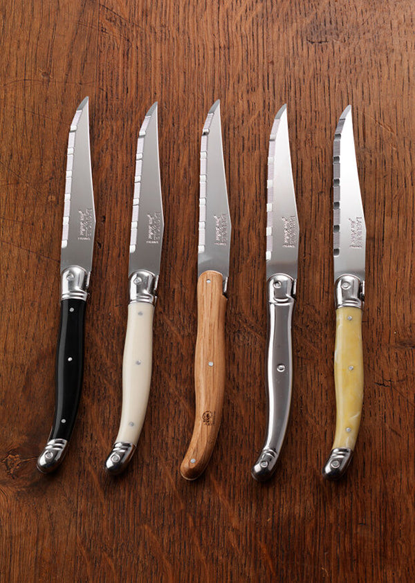 Utopia | Cutlery | Laguiole Horn Handle Serrated Steak Knife 1.2mm Blade | Bespoke77
