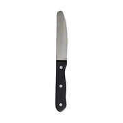 Utopia | Cutlery | Rounded Serrated Blade Pom Black Handle With Rivets 13cm (5") | Bespoke77
