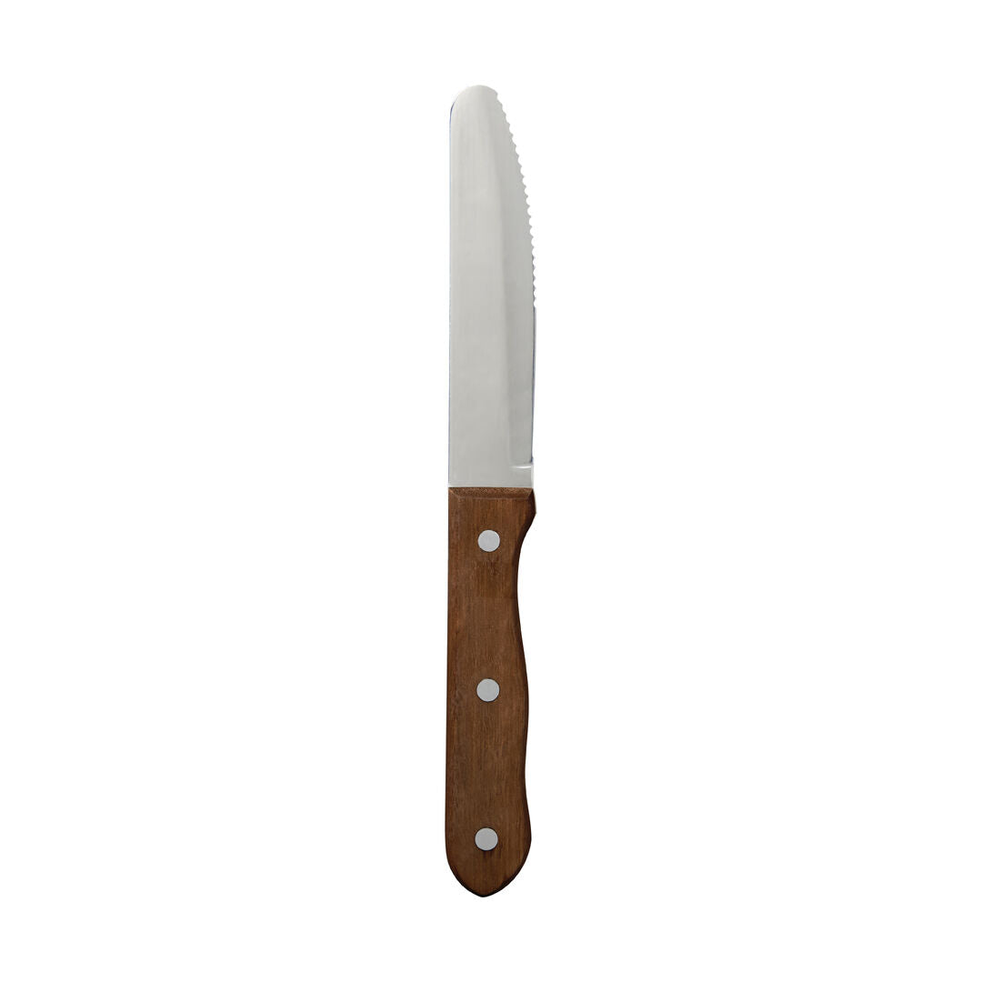Utopia | Cutlery | Rounded Serrated Blade Pineapple Wood Handle With Rivets 13cm (5") | Bespoke77