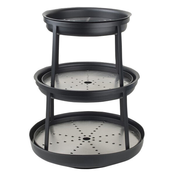 Black Metal 3 Tier Seafood Stand 31cm x 39.4cm (12 1/4" x 15 1/2")
