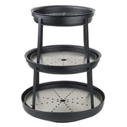 Black Metal 3 Tier Seafood Stand 31cm x 39.4cm (12 1/4" x 15 1/2")