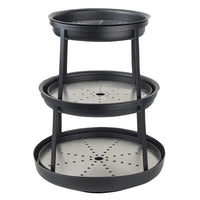 Black Metal 3 Tier Seafood Stand 31cm x 39.4cm (12 1/4" x 15 1/2")