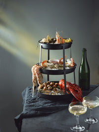 Black Metal 3 Tier Seafood Stand 31cm x 39.4cm (12 1/4" x 15 1/2")